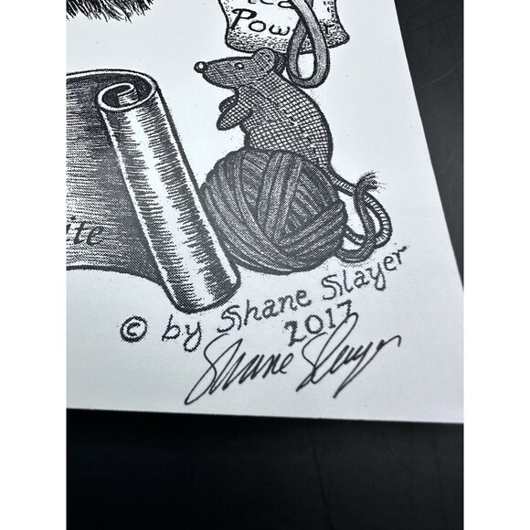 Shane Slayer Signed Tuxedo Cat 2017 8 X 11 A Dapper Darling Black And White - Picture 3 of 6